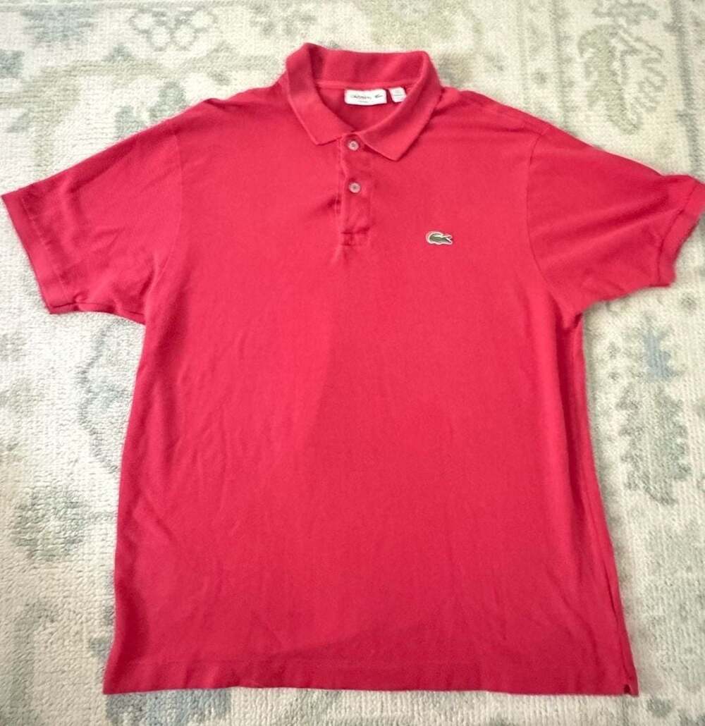 XL Lacoste Men's Classic Fit Red Petit Piqué Polo S/S Shirt